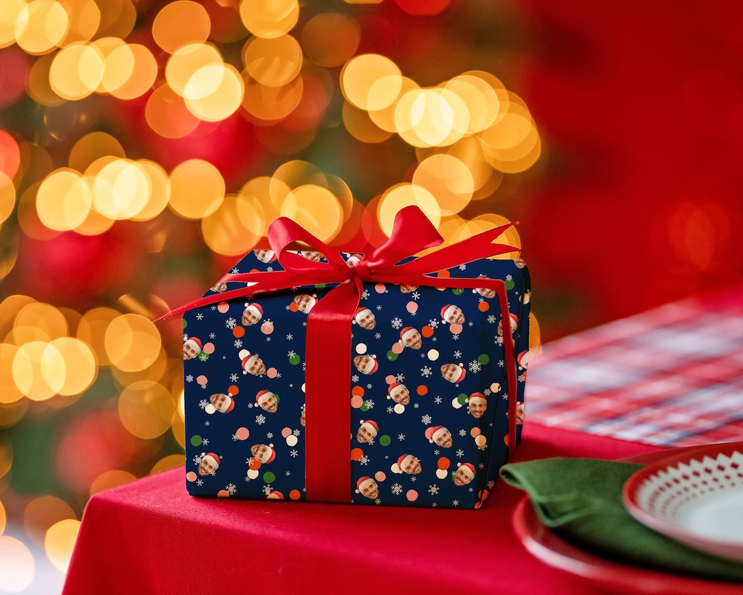 Personalized Gift Wrapping Paper Custom Christmas Design Etsy
