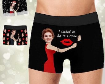 Personalized Face Boxer Briefs, Custom Photo Underwear, Funny Gift