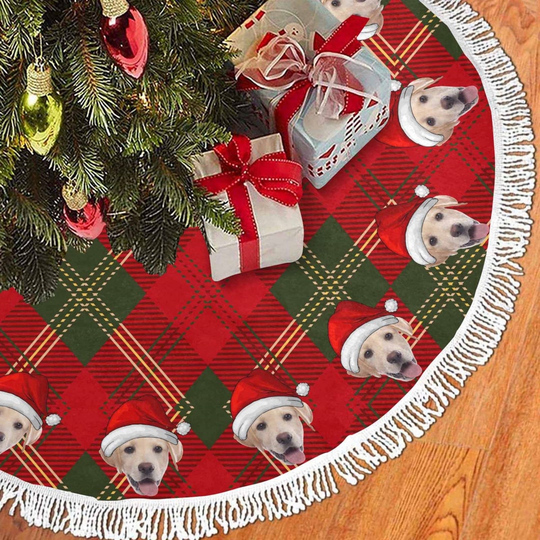 Custom Dog Christmas Tree Skirt 60x60 Etsy