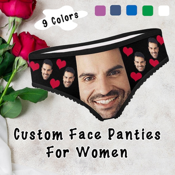 Custom Face Women's Panties Underwear Gifts For Girlfriend Happy