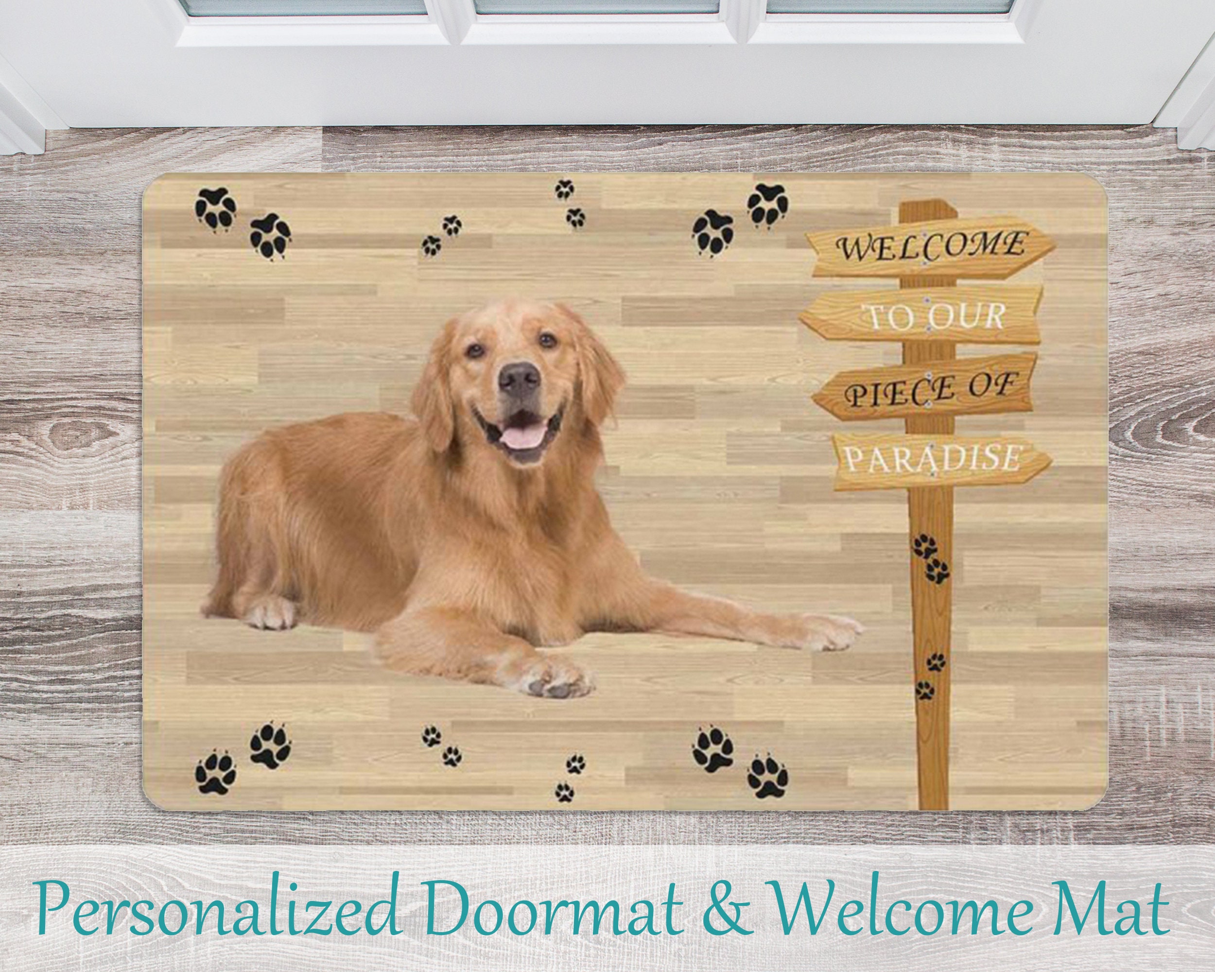 Custom Pet Photo Doormat Outdoor Floor Mat Print Etsy