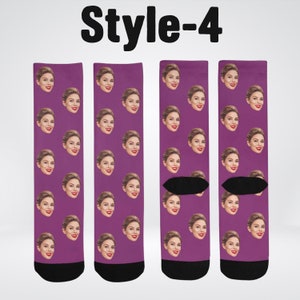 Custom Face Socks, Personalized Printed Photo Socks, Custom Photo Socks with Text, Anniversary Gift for Boyfriend, Funny Socks for Husband image 6