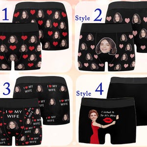 Custom Face Boxers, Personalized Photo Underwear Gift for Him image 3