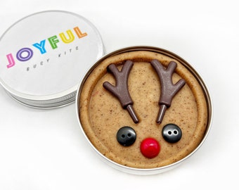 Reindeer Play dough Kit, Holiday Playdough Sensory Kit, Winter Gift, Party Favour, Christmas Gift for Kids