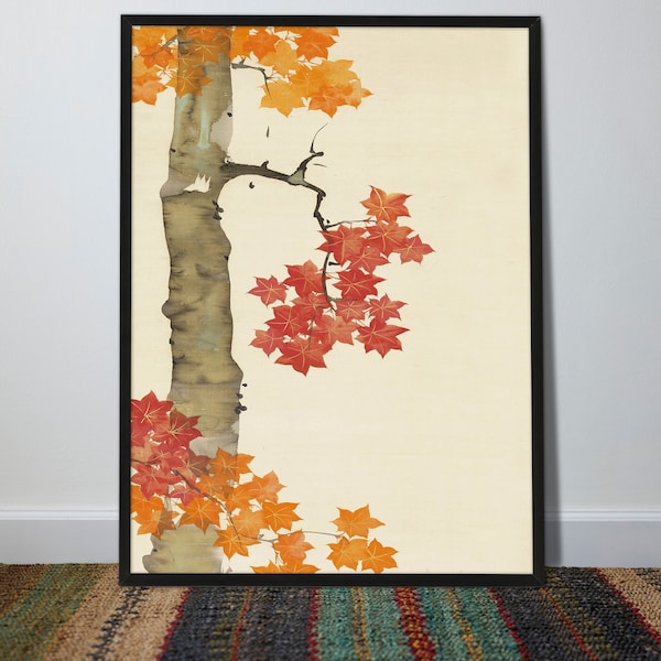 Maple Tree by Sakai Hoitsu | Japanese woodblock Print | Japanese Maple | Botanical Art | Botanical Gift | The Great Wave | Cherry Blossom