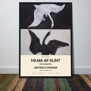 Hilma Af Klint Swan No. 1 Exhibition Poster | Abstract Art | Theatrical Poster | Modern Style | Living Room Decor | Wall Decor