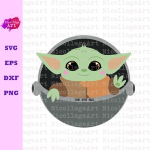 Baby Yoda SVG, Mandalorian SVG, gebruik je fantasie om prachtige dingen te creëren