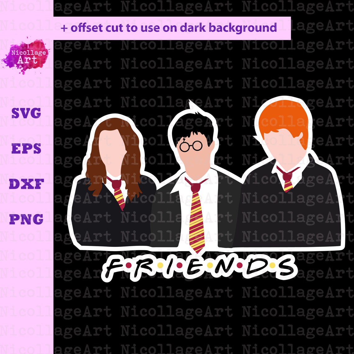 Harry Potter SVG Harry Potter Friends SVG printable art for | Etsy