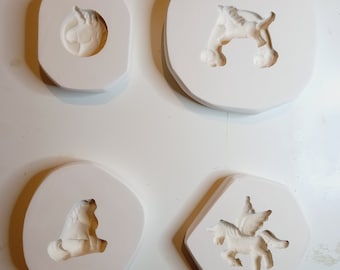 Plaster mold for ceramic (unicorn miniature series)