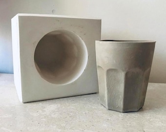 Plaster mold for ceramic slip casting (mug)