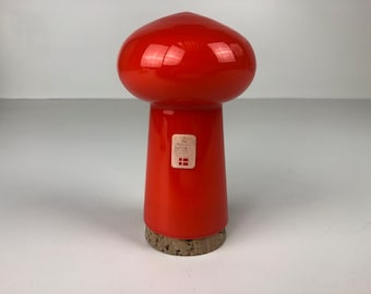 Holmegaard Mushroom sugar shaker from the Palet series, Michael Bang, Holmegaard Denmark, 1970s Pop Art