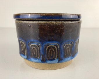 Søholm Denmark, stoneware storage jar with lid, design Maria Phillipi, Vintage Mid Century Modern from the 1960's