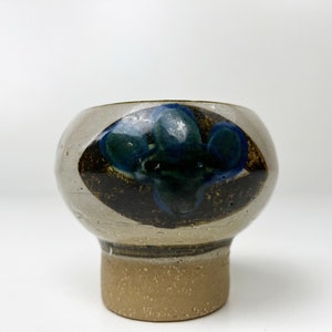 Beautiful &quot;Kaktus&quot; Stoneware candle holder designed by Poul Brandborg and decorated by Noomi Backhausen for Søholm, Denmark 1960s