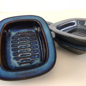 Stoneware - stentoj square dishes model 3334 designed by Einar Johansen. Søholm Denmark 1964, Mid Century modern
