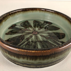 Søholm stoneware bowl, decoration  signed BJ for Søholm, Bornholm Denmark 1980s