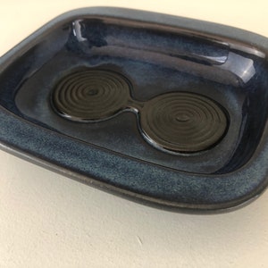 Square stoneware dish Søholm model 3456, design Einar Johansen, Søholm Denmark 1960s, Mid Century Modern
