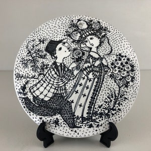 Wall plaque, wall plate, design Bjørn Wiinblad for Nymølle Denmark 1970s