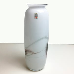 Vintage Holmegaard Sakura Art Glass Vase Michael Bang 1983 - Mid Century Diseño moderno