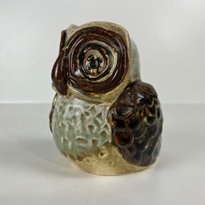 Vintage Søholm owl figurine, design Joseph Simon, Søholm Denmark 1970s Mid Century Modern Design.