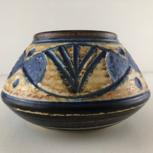 Vintage Søholm stoneware, stentoj bowl, design Noomi Backhausen and Arne Finne, model 3630-2 , Søholm Denmark 1980s