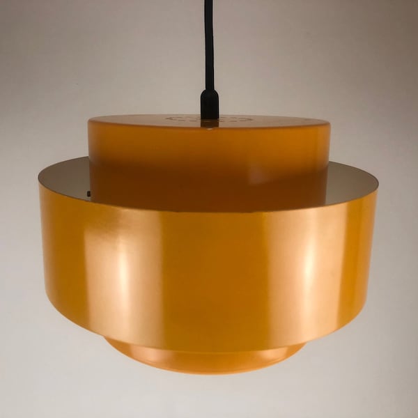 Yellow Juno pendant lights, design  Jo Hammerborg For Fog & Mørup, Denmark 1960s, Mid Century Modern design