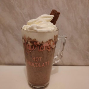 Personalised Hot Chocolate Glass/ Hot Chocolate Mug/ Hot Chocolate Gift