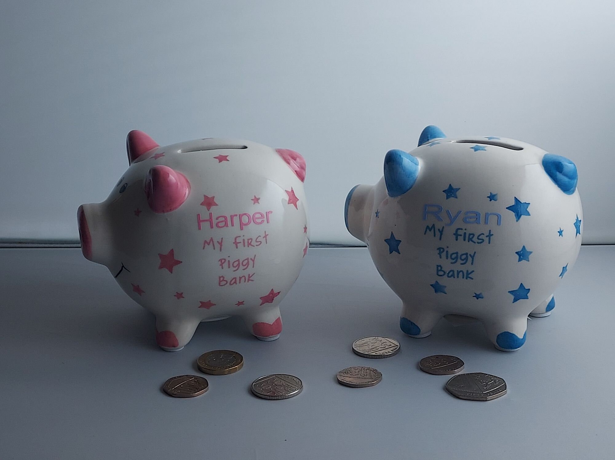 50 Personalised Piggy Bank: $167.56