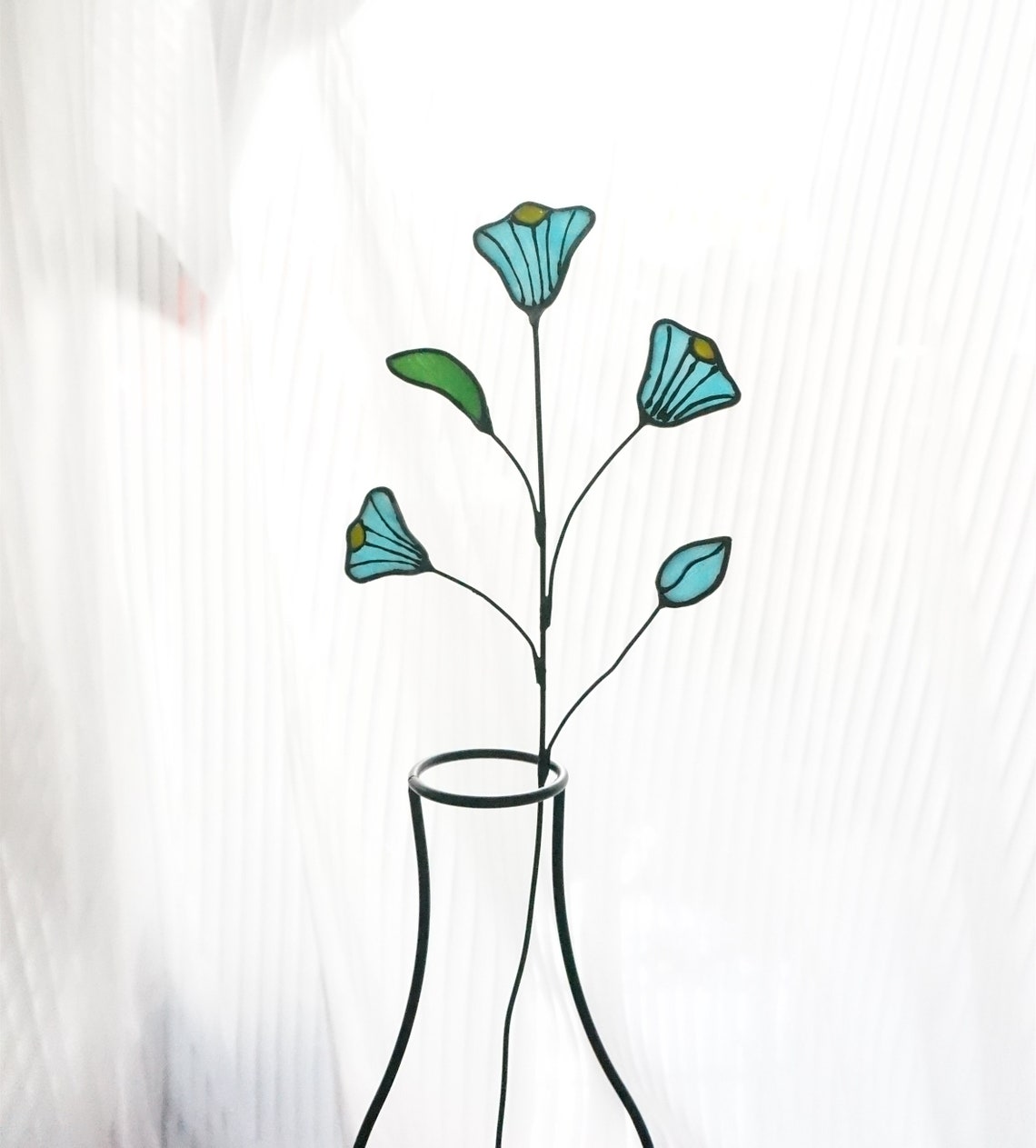 3D Stained Glass Flower Bouquet Glass Art Flower Suncatcher Etsy UK