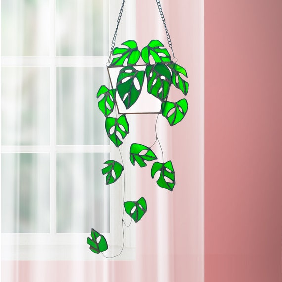 Ginkgo Leaf Stained Glass Sun Catcher Window Hanging Ginko Biloba Plant  Garden Gift Fensterdeko Herbst 