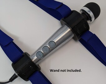 Strap Holders for the Doxy-3R or Doxy-3 Die Cast Wand by 3Deviants, Vibrator Harness / Belt for Targeted Massage