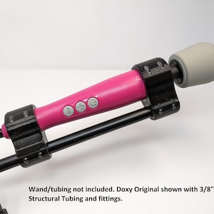 Pole Mount for the DOXY Original and DOXY Die Cast wand vibrators works with 3/8&quot;, 1/2&quot;, or 3/4&quot;Pipe and Steeltek tubing by 3Deviants
