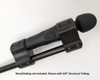 Pole Mount for the Lovense Domi 2 Wand vibrator works with 3/8" or 1/2" Pipe and Steeltek tubing by 3Deviants Chair Mount, One Bar Prison