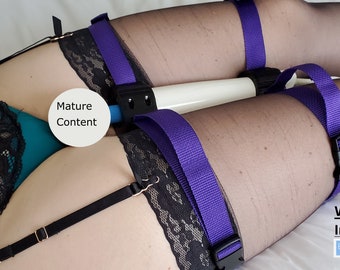 Strap Holders for the Original Hitachi Magic Wand Vibrator by 3Deviants for BDSM Rigging Forced Orgasm Restraint Belt Attachment