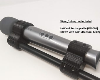 Pole Mount for the LeWand Original Rechargeable and Plugin vibrator works with 3/8", 1/2", or 3/4"Pipe and Steeltek tubing by 3Deviants