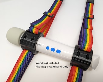 Strap Holders for the Magic Wand Mini by 3Deviants, Vibrator Harness / Belt for Targeted Massage