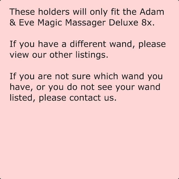Strap Holders for the Adam & Eve Magic Massager Deluxe 8X Wand by  3deviants, Vibrator Harness / Belt for Targeted Massage