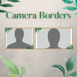 Botanische Boho Camera Border voor Stream, Twitch en Obs Stream Webcam Border