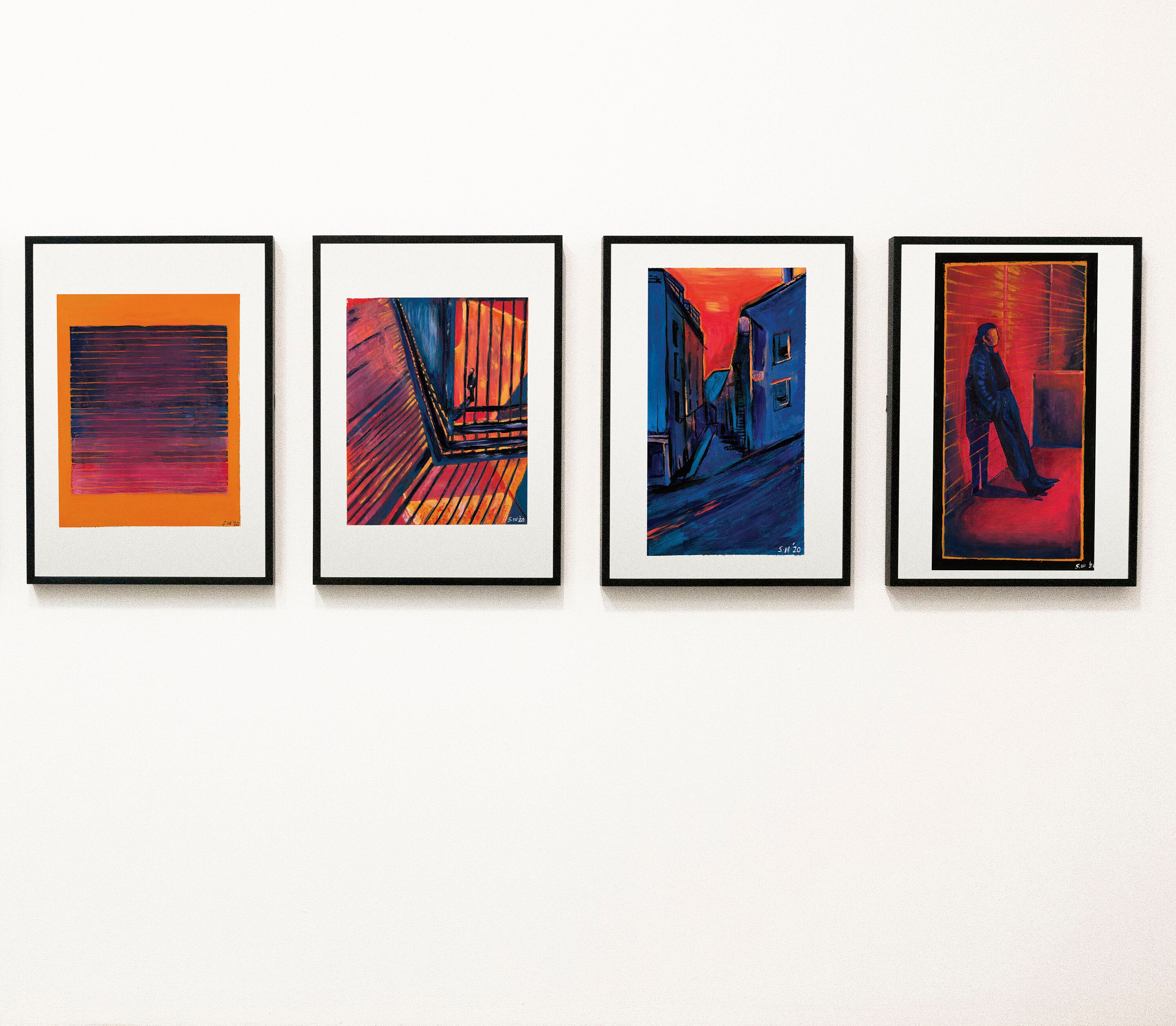 Duo Tone Art Print Art Print Painting Etsy