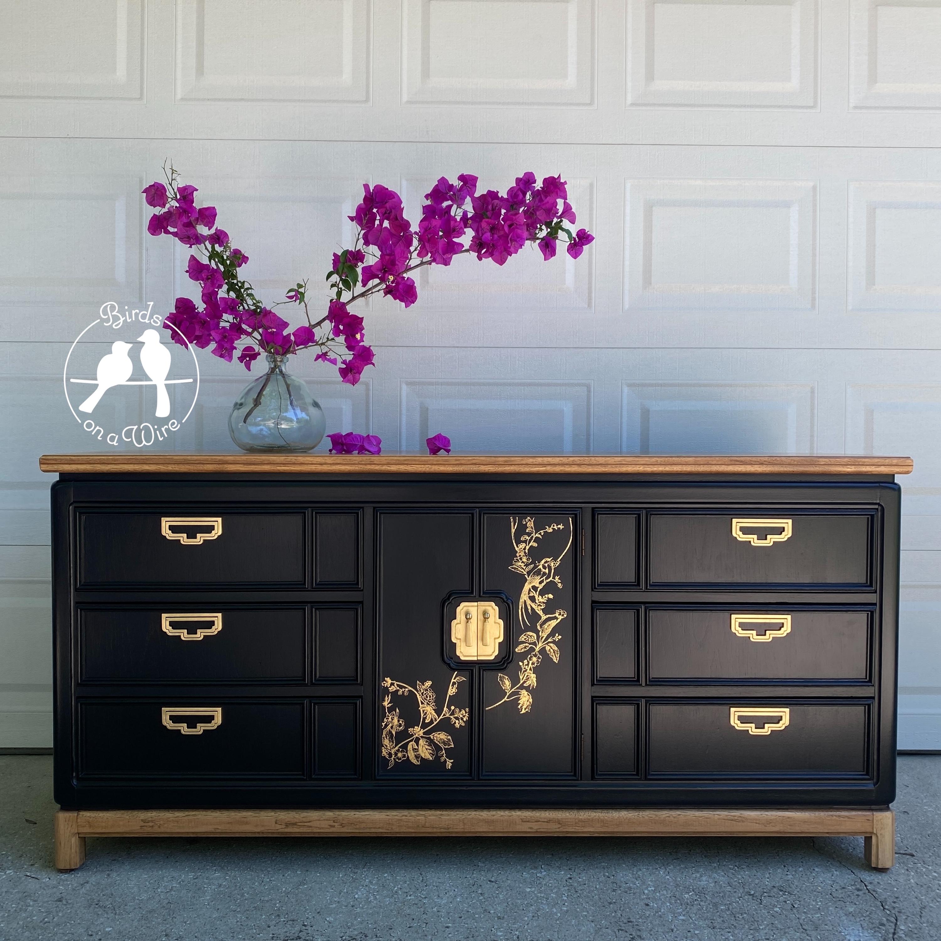 Vintage Thomasville Mystique Collection Chinoiserie Style Dresser