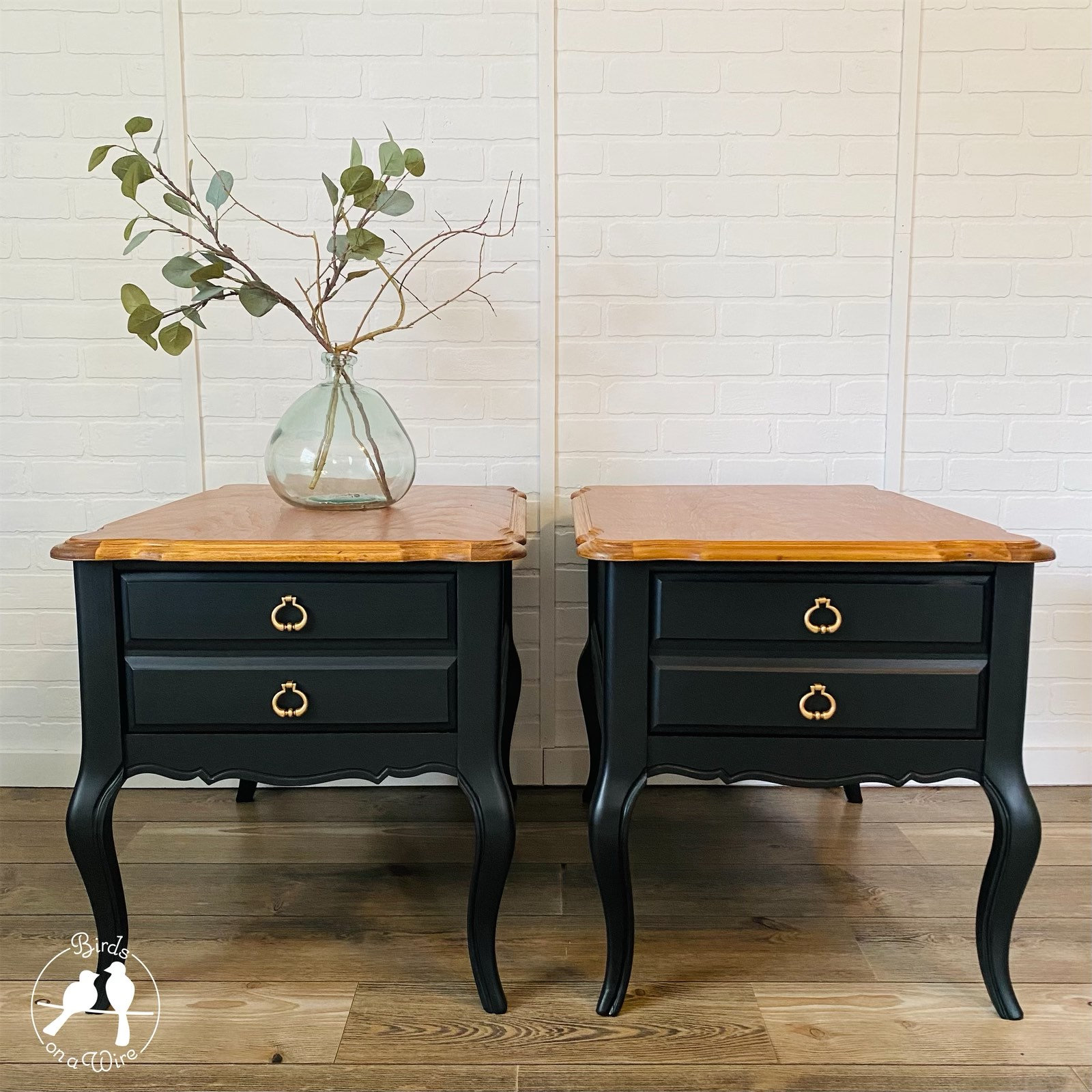 bassett oak end tables
