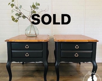 SOLD***Vintage Bassett End Tables/ French Provincial Style End Tables