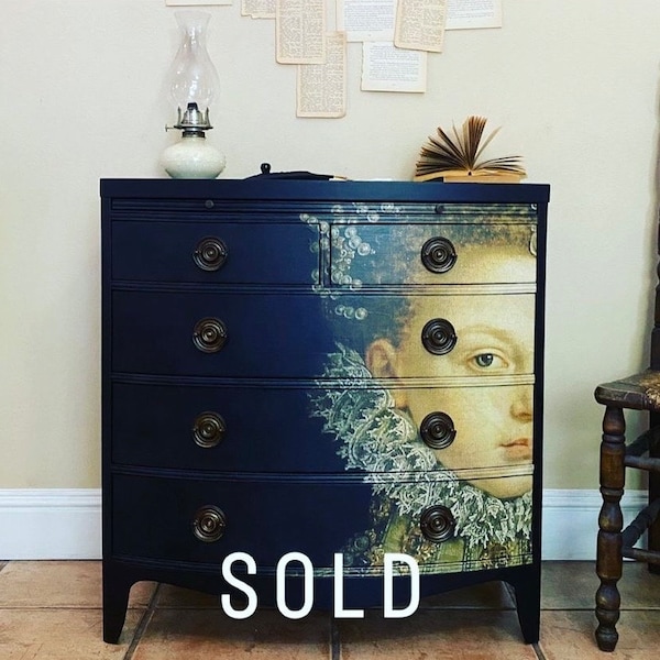 SOLD**Vintage Solid Wood Dresser / Server / Sideboard / Chest of drawers