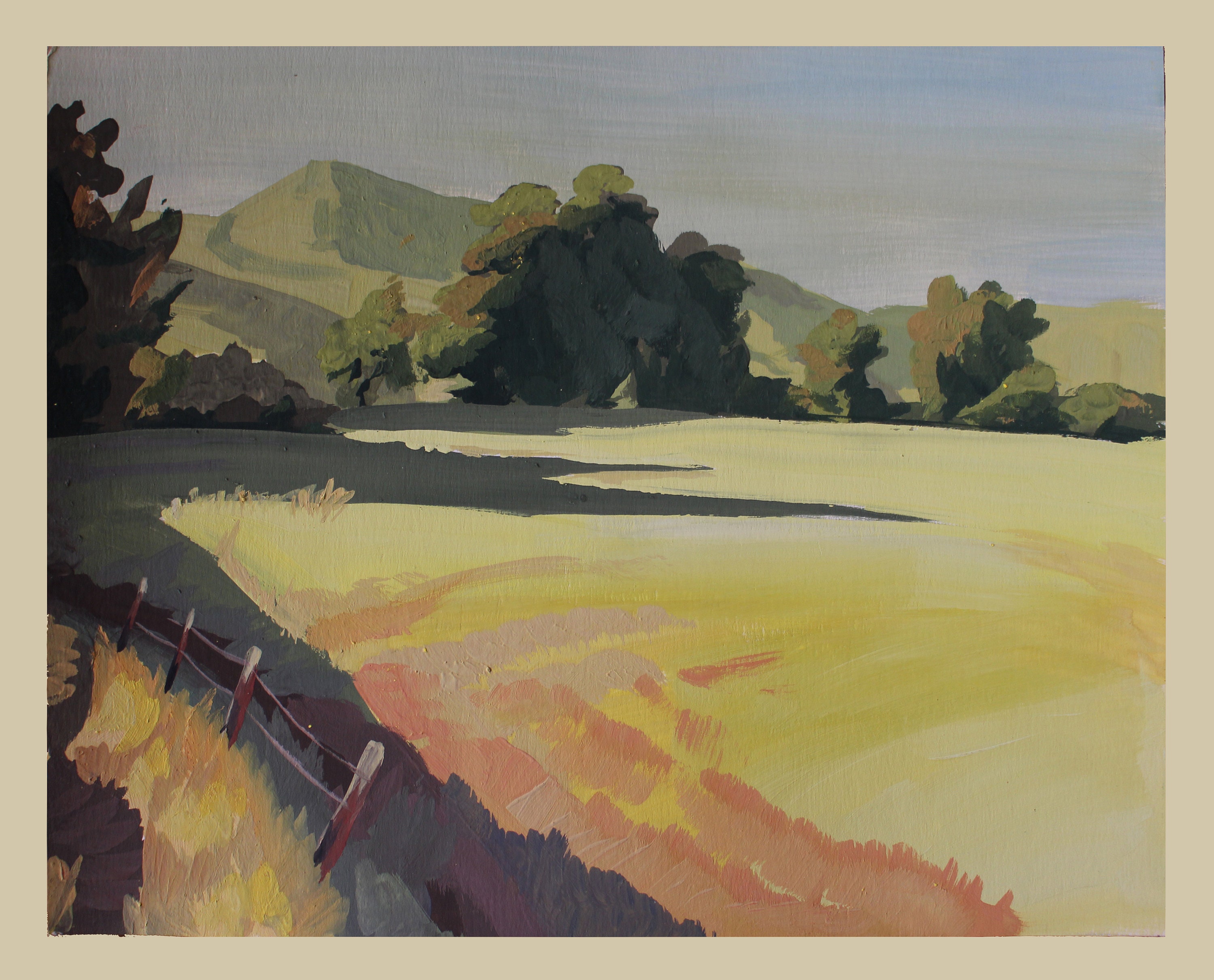Original Gouache Landscape Painting 8.7x11.4 Etsy