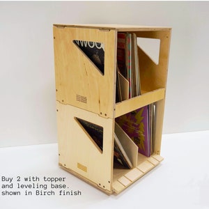 Vinyl LP Record Storage Stackable Crates Buy 2 + Base + Top