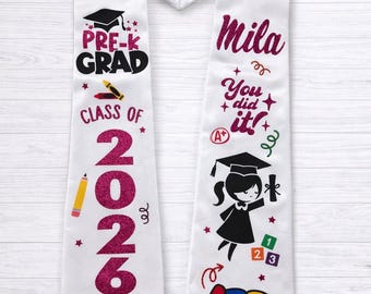Personalized Graduation Stole for Pre-K and Kindergarten Class of 2026