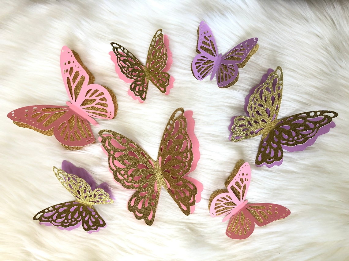 3D cardstock butterflies 3D Butterflies Butterfly Etsy