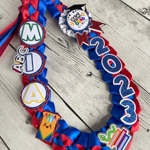 Laurea all'asilo, Kinder Lei, Kinder Ribbon Lei, Laurea all'asilo 2025, Classe del 2025, laurea dei bambini, regalo di laurea all'asilo