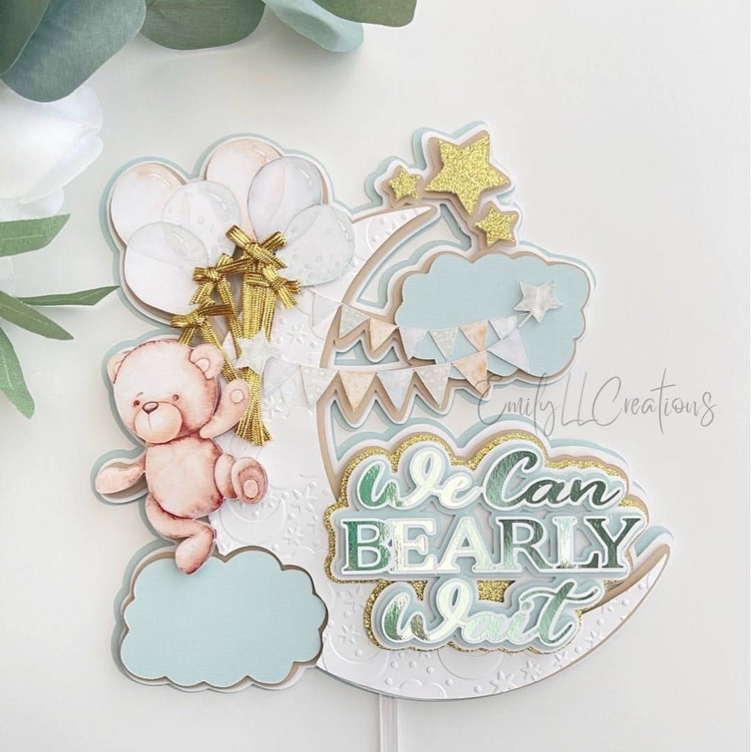 Teddy Bear Baby Shower Cake Topper, Teddybear Baby Shower Decorations ...