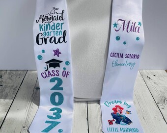 Custom child graduation stole for Pre-K and Kindergarten, Class of 2024 graduation gift, kindergarten graduation sash, custom stole