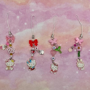 Kitty Beaded Phone Charms